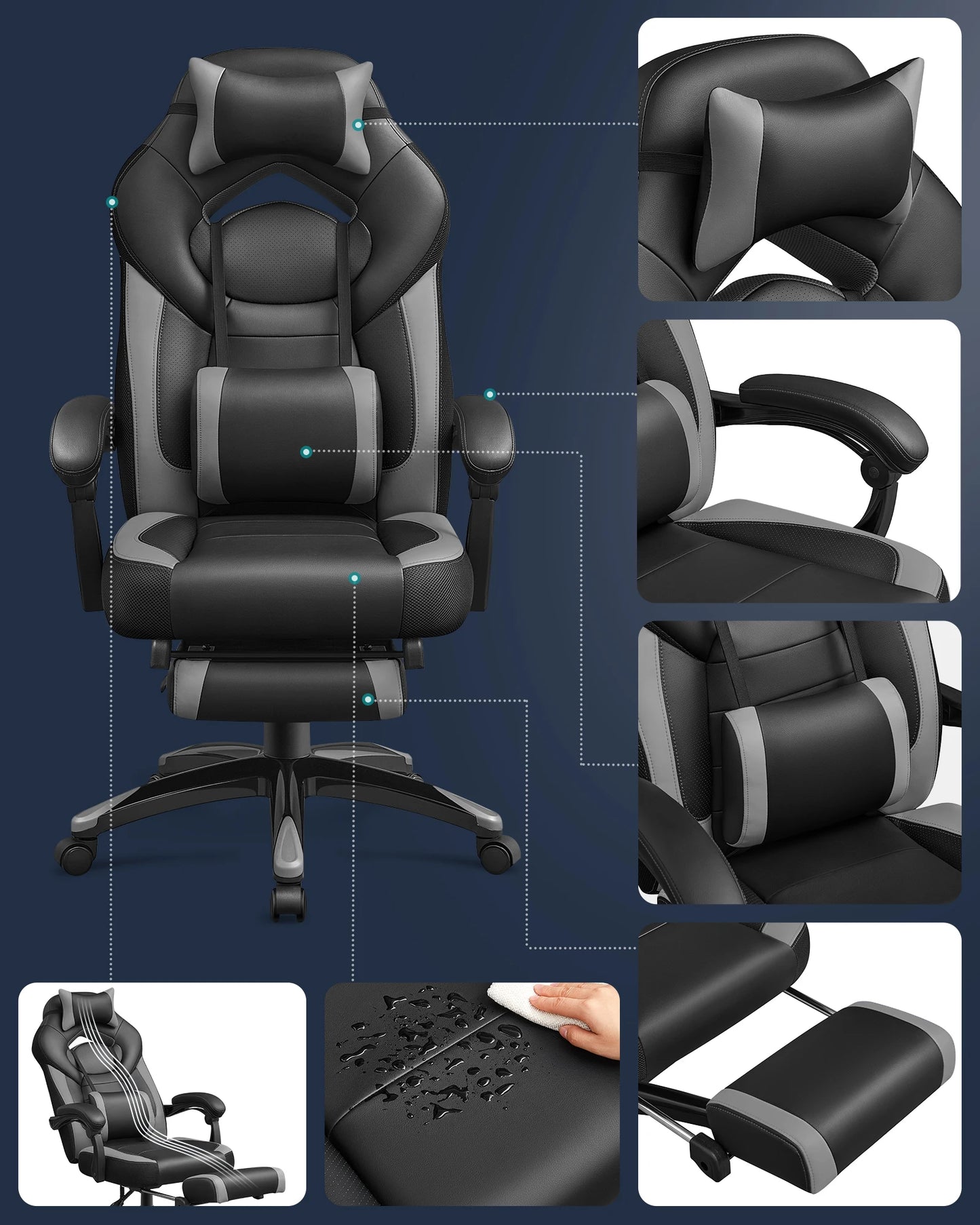 SONGMICS Ergonomic Gaming Chair