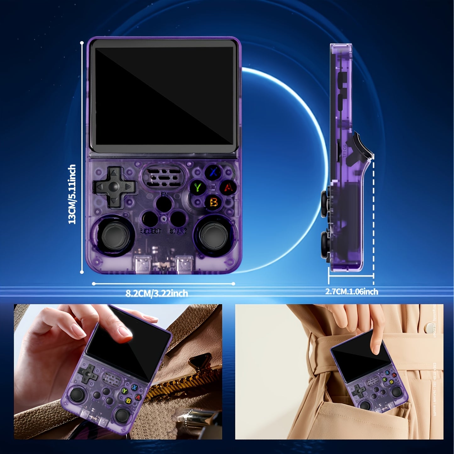 R36S Retro Handheld Console – 128GB, 3.5" HD Screen