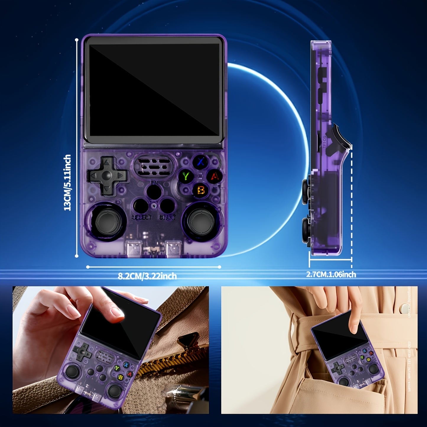 R36S Retro Handheld Console – 128GB, 3.5" HD Screen
