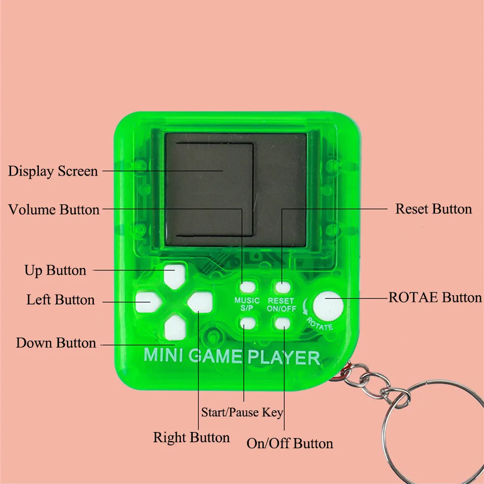 Mini Retro Handheld Game Console – 26 Games, 5 Colors