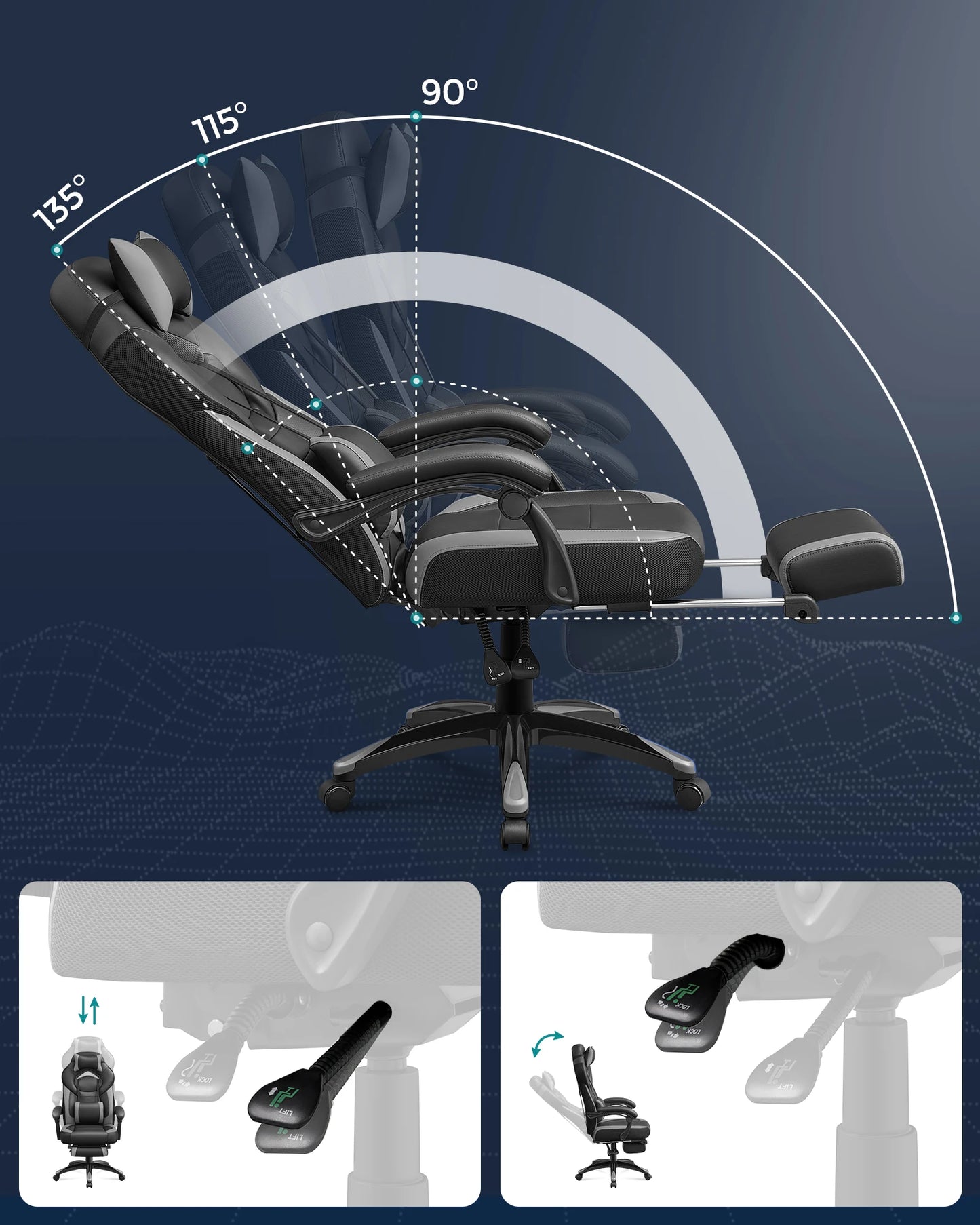 SONGMICS Ergonomic Gaming Chair