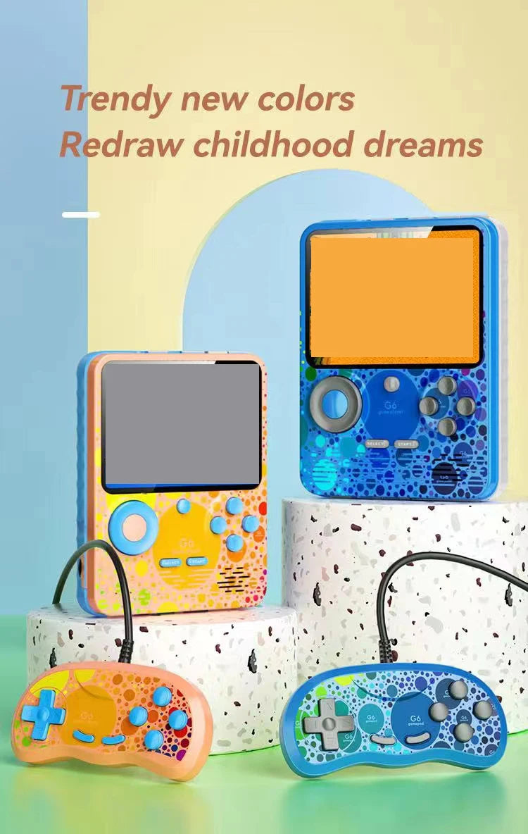 G6 Handheld Game Console – 3.5" Screen, 2-Player Support, Perfect Kids Gift