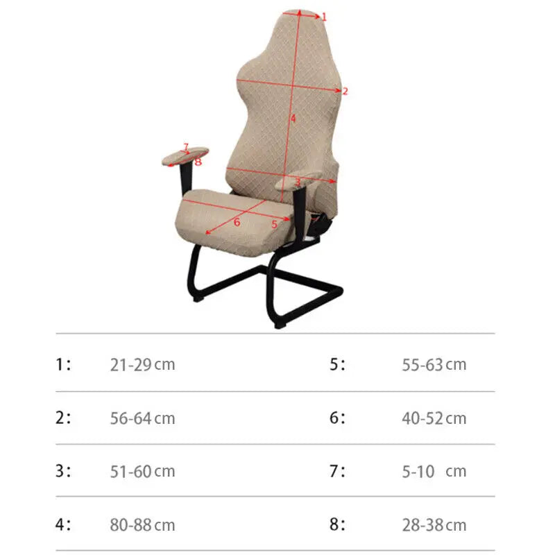 Printed Gaming Chair Cover Set with Armrest Covers