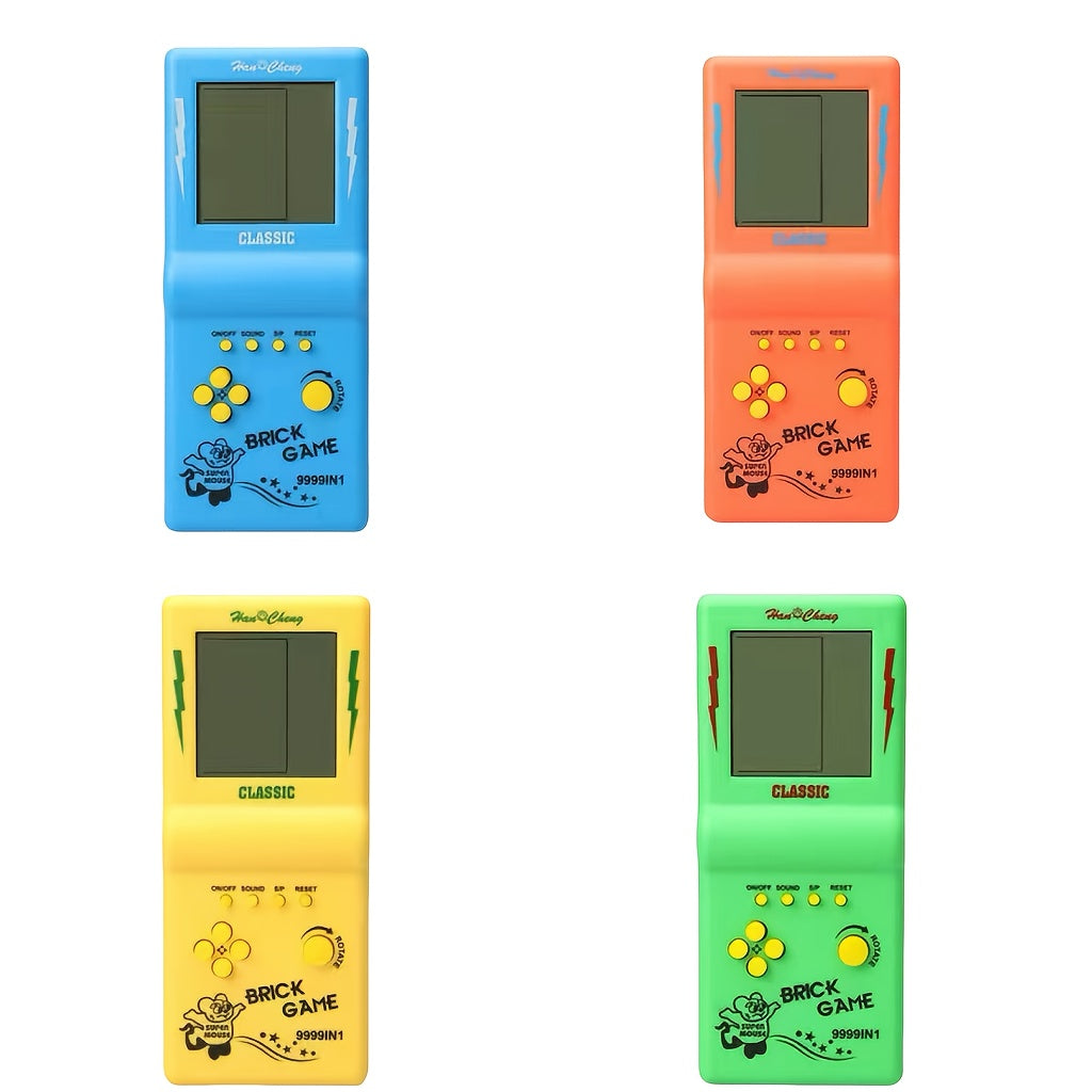Kids Retro Brick Game Console – Classic Puzzle Handheld, 4 Colors